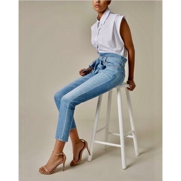 7 For All Mankind Light Blue High Rise Jeans - Picture 1 of 16